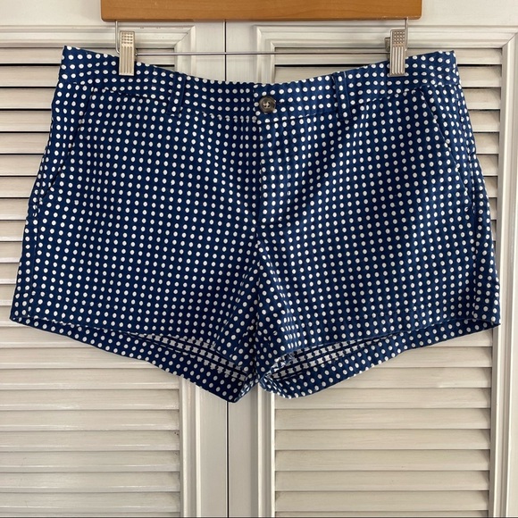 MERONA TARGET WOMEN'S Shorts 14 BLUE WITH WHITE POLKA DOTS COTTON - Picture 4 of 11